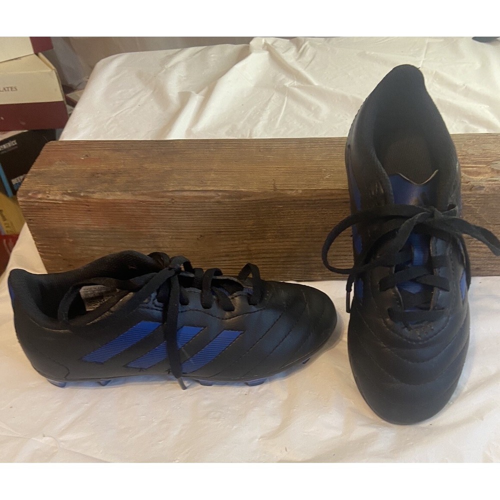 Youth Boy's Adidas 13.0 Firm Ground Soccer‎ Cleats-Black & Blue-Size 1.5